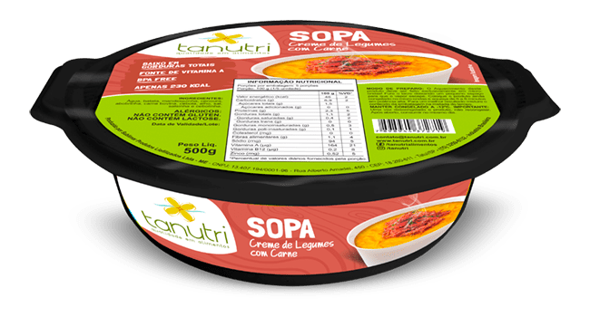 Tanutri | Comida Congelada Saudável | Sopas e Caldos | Creme de Legumes com Carne