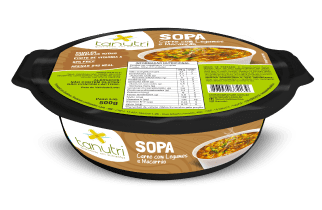 Tanutri | Comida Congelada Saudável | Sopas e Caldos | Sopa de Carne com Legumes e Macarrão
