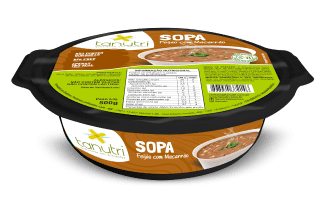 Tanutri | Comida Congelada Saudável | Sopas e Caldos | Sopa de Feijão com Macarrão